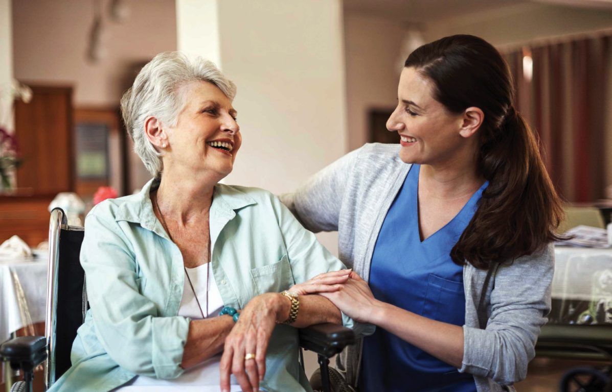 Nurse giving care to patient