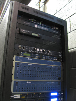 Aviom rack installation for Thomas Jefferson Independent Day School